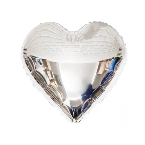 Silver Heart Shape Mylar Balloon